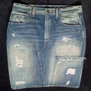 Polo Ralph Lauren Distressed Denim Skirt💙 Repaired RRL Era Archival Grail 09832